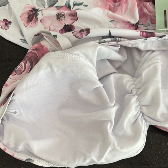 Gray and Pink Ruched Wrap Camisole - Picture 6 of 6